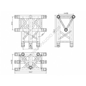 3-WAY T Ъгъл F33T35 90˚