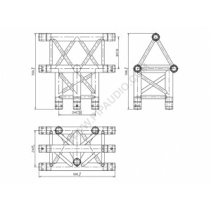 3-WAY T Ъгъл F33T37 90˚